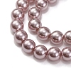 Baking Painted Pearlized Glass Pearl Round Bead Strands PEAR-H019-02B-03-4