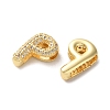 Rack Plating Brass Micro Pave Cubic Zirconia Slide Charms KK-C084-34G-P-2