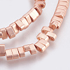 Electroplated Synthetic Non-magnetic Hematite 2-Hole Beads Strands G-E495-11A-3