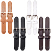 8 Sets 4 Colors Imitation Leather Alloy Button-down Metal Buttons for Bag Making FIND-GF0009-65-1