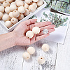 Round Unfinished Wood Beads WOOD-TA0001-07-LF-4