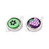 Polymer Clay Fruit Beads with CCB Plastic Ring Frame Connector Charms CLAY-T022-34M-3