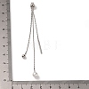Brass with ABS Plastic Imitation Pearl Charm Ear Nuts LS-KK-G510-11P-3