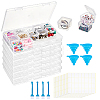 6 Sets 15 Grids Rectangle Plastic Organizer Boxes CON-GA0001-39B-1