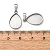 304 Stainless Steel Pendant Cabochon Settings STAS-D379-01A-P-3