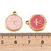 304 Stainless Steel Enamel Pendants STAS-P425-01G-02-3