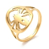 Ion Plating(IP) 304 Stainless Steel Hollow Spider Adjustable Ring for Women RJEW-M149-07G-3