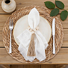 Round Natural Wood Beaded Napkin Rings AJEW-JOY00001-6