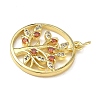 Brass Micro Pave Cubic Zirconia Pendants KK-L257-20G-2