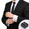 Plastic Overturn Cufflink Storage Boxes CON-WH0095-227-7