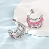 Rack Plating Brass Enamel Stud Earrings KK-CBAB1AF-38B-P-2