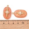 304 Stainless Steel Resin Pendants STAS-F352-01G-01-3