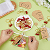 24Pcs Cherry Alloy & Resin Keychains KEYC-PH01615-3