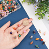 80Pcs 5 Color Natural Agate Connector Charms FIND-HY0001-39-3