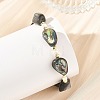 Natural Abalone Shell/Paua Shell Beaded Bracelets BJEW-JB14221-1
