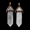 Natural Quartz Crystal Pendants G-H360-01R-08-1