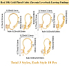 30Pcs 3 Styles Brass Micro Pave Clear Cubic Zirconia Leverback Earring Findings KK-BBC0027-45-2