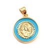 Brass Enamel Pendants KK-P209-03G-06-RS-2