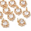 SHEGRACE Valentine's Day Brass Clear Cubic Zirconia Charms XGRQ4G360-688G-1