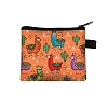 Rectangle Printed Polyester Wallet Zipper Purse PW-WG62128-01-1