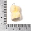 Flocking Opaque Resin Pendants RESI-G128-01V-3