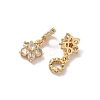 Brass Pave Cubic Zirconia  European Dangle Charms KK-A286-23G-01-2