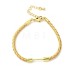 3MM Braided Round Imitation Leather Cord Bracelet Making MAK-S075-01G-P-1