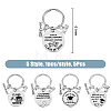 5Pcs 5 Style Class of 2023 Graduation Gifts Stainless Steel Keychain KEYC-FH0001-32A-2