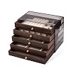 5-Tier PET Plastic Jewelry Storage Drawer Boxes CON-N016-02-2