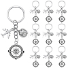 20Pcs 2 Styles Alloy Keychains KEYC-SC00029-1