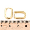 Rectangle Brass Cubic Zirconia Hoop Earrings EJEW-A156-16A-G-5