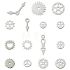 45Pcs 15 Styles 304 Stainless Steel Pendants STAS-CJ0003-68-1