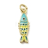 Brass Enamel Pendants X1-KK-A266-39G-04-1
