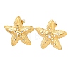 Starfish 304 Stainless Steel Rhinestone Stud Earrings EJEW-P332-04G-2