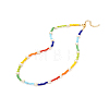 Glass Seed & Glass Pearl Beaded Necklace for Girl Women X1-NJEW-TA00007-1