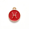 Alloy Enamel Pendants X-ENAM-S124-01B-07H-2