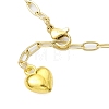 4Pcs 4 Style Brass and 304 Stainless Steel Paperclip  Chain Bracelets Sets BJEW-JB11050-5