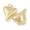 Heart Brass Pendants KK-N254-94G-02-2