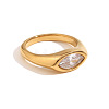 316L Stainless Steel with Cubic Zirconia Finger Rings FS-WGB17C9-06-1