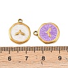 304 Stainless Steel Enamel Pendants STAS-P425-01G-03-3