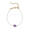Round Mixed Stone Bead Bracelets BJEW-JB12955-3