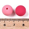 Rubberized Style Imitated Silicone Acrylic Beads MACR-T048-01B-15-3