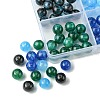64Pcs 4 Colors Round Imitation Cat Eye Resin Beads RESI-FS0001-66A-3