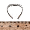 304 Stainless Steel Curb Chain Open Cuff Rings RJEW-Q011-02P-3