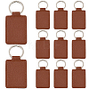 CutHollow 12Pcs Rectangle Imitation Leather Pendant Keychain KEYC-CL0001-11C-7