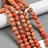 Dyed Natural Regalite/Imperial Jasper/Sea Sediment Jasper Beads Strands G-B124-C01-18-5