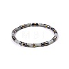 Bohemian Natural Amazonite & Golden Synthetic Non-magnetic Hematite Beaded Stretch Bracelets for Women Men LS-NY1304-8-1
