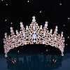 Alloy Rhinestone Crown Hair Bands for Woman Girls PW-WGB2F57-01-1