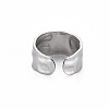 Non-Tarnish 304 Stainless Steel Hammered Cuff Ring X-RJEW-N038-045P-2