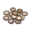 Zinc Alloy Pendant Settings for Cabochon & Rhinestone PALLOY-A15290-AB-FF-1